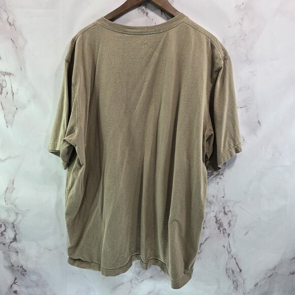 Carhartt T Shirt Mens 2XL Tan Brown Beige Pocket Original Fit Short Sleeve K87 - Picture 5 of 13